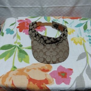 Coach Tan and Brown Patterned Accessory